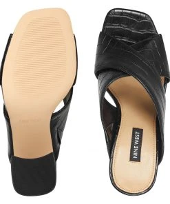 Nine West Gigi Block Heel Slide Sandals Heel Appeal