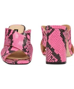 Nine West Gigi Block Heel Slide Sandals Color Pop