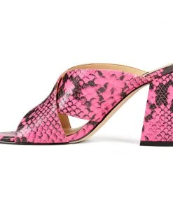 Nine West Gigi Block Heel Slide Sandals Color Pop