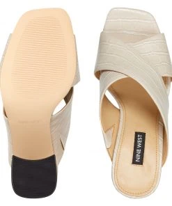 Nine West Gigi Block Heel Slide Sandals