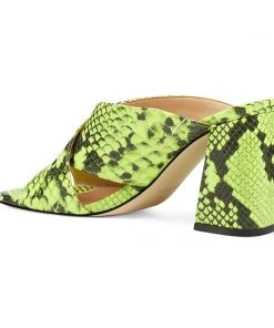 Nine West Gigi Block Heel Slide Sandals Color Pop