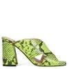 Nine West Gigi Block Heel Slide Sandals Color Pop