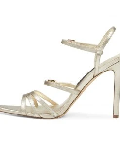 Nine West Gilficco Strappy Sandals Metallic Mindset