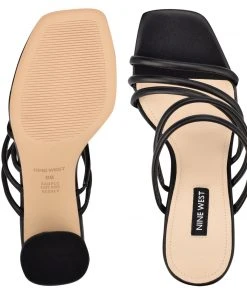 Nine West Girlie Block Heel Slide Sandals