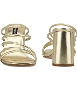 Nine West Girlie Block Heel Slide Sandals Y2K Revival