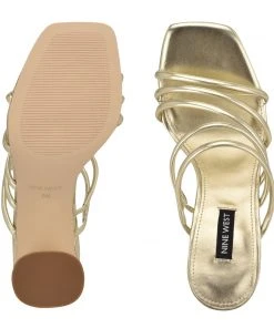 Nine West Girlie Block Heel Slide Sandals Y2K Revival