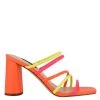 Nine West Girlie Block Heel Slide Sandals Color Pop