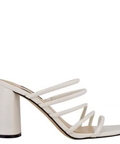 Nine West Girlie Block Heel Slide Sandals Shoes