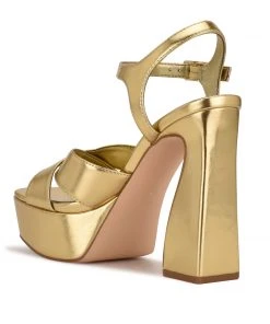 Nine West Glows Platform Sandals High Impact Platforms