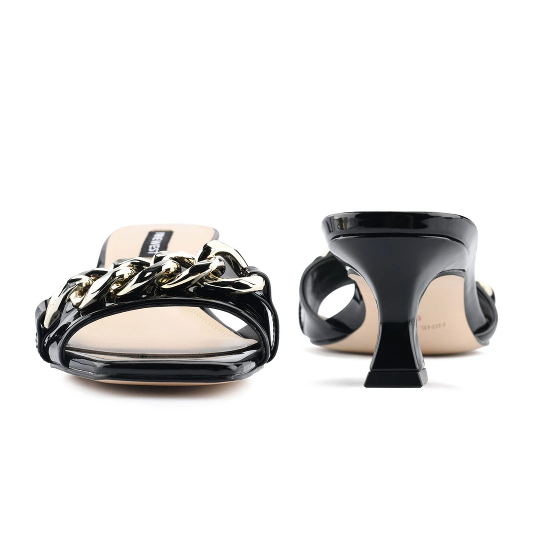 Nine West Heel Appeal Gofind Heeled Slide Sandals 6 Nine West Heel Appeal Gofind Heeled Slide Sandals