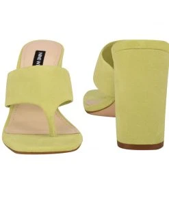 Nine West Gogo Block Heel Slide Sandals