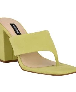 Nine West Gogo Block Heel Slide Sandals