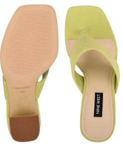 Nine West Gogo Block Heel Slide Sandals