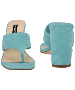 Nine West Color Pop Gogo Block Heel Slide Sandals