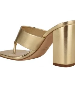 Nine West Gogo Block Heel Slide Sandals