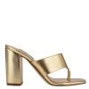 Nine West Gogo Block Heel Slide Sandals