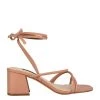 Nine West Gorg Ankle Wrap Block Heel Sandals Lace It Up