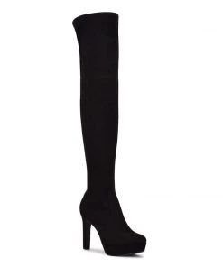 Nine West Gotcha Wide Calf Over The Knee Platform Boots