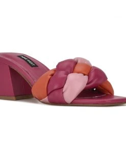 Nine West Weave Got You Gotit Block Heel Slide Sandals