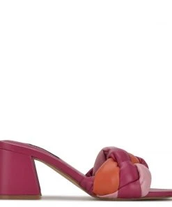 Nine West Weave Got You Gotit Block Heel Slide Sandals