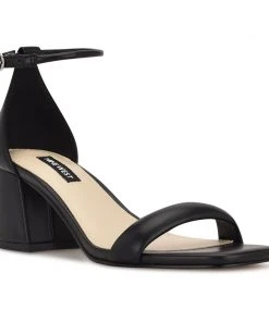 Nine West Gretal Ankle Strap Block Heel Sandals