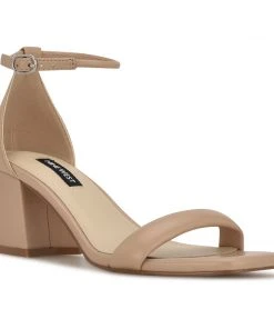 Nine West Shoes Gretal Ankle Strap Block Heel Sandals