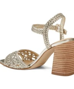 Nine West Gwenny Block Heel Sandals Metallic Mindset 10 Nine West Gwenny Block Heel Sandals Metallic Mindset