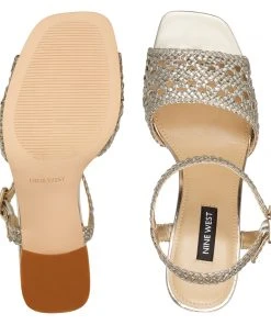 Nine West Gwenny Block Heel Sandals Metallic Mindset 13 Nine West Gwenny Block Heel Sandals Metallic Mindset