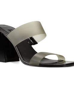 Nine West Gya Block Heel Slide Sandals