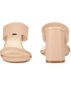 Nine West Gya Block Heel Slide Sandals