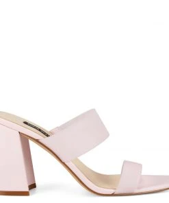 Nine West Heels Gya Block Heel Slide Sandals