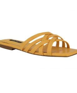Nine West Halen Flat Slide Sandals Color Pop