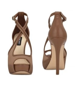 Nine West High Impact Platforms Hanya Peep Toe Platform Pumps