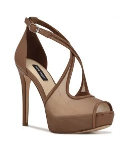 Nine West High Impact Platforms Hanya Peep Toe Platform Pumps