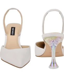 Nine West In The Clear Happy Pointy Toe Heeled Slingbacks 10 Nine West In The Clear Happy Pointy Toe Heeled Slingbacks