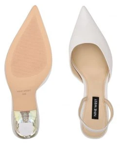 Nine West In The Clear Happy Pointy Toe Heeled Slingbacks 11 Nine West In The Clear Happy Pointy Toe Heeled Slingbacks