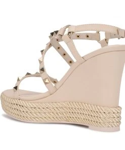 Nine West Weave Got You Harte Studded Espadrille Wedge Sandals