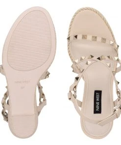 Nine West Weave Got You Harte Studded Espadrille Wedge Sandals
