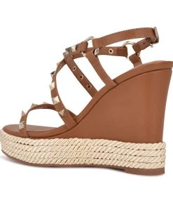 Nine West Harte Studded Espadrille Wedge Sandals Weave Got You