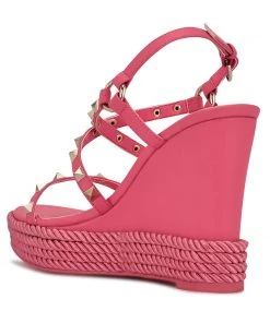 Nine West Harte Studded Espadrille Wedge Sandals 9 Nine West Harte Studded Espadrille Wedge Sandals