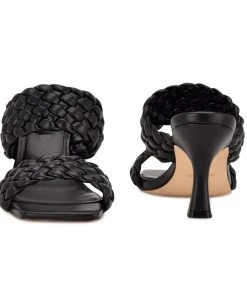 Nine West Hasnot Heeled Slide Sandals Weave Got You