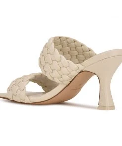 Nine West Hasnot Heeled Slide Sandals Weave Got You