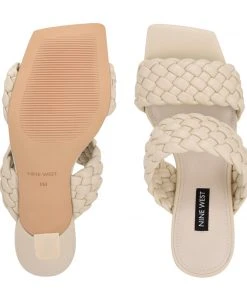 Nine West Hasnot Heeled Slide Sandals Weave Got You