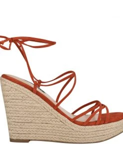 Nine West Lace It Up Havefun Ankle Wrap Espadrille Wedge Sandals