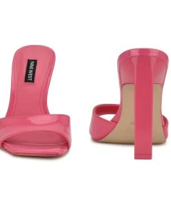 Nine West Haveit Heeled Slide Sandals Color Pop