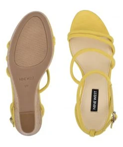 Nine West Lace It Up Havi Ankle Wrap Cork Wedge Sandals