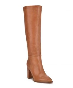 Nine West Hiya Wide Calf Heeled Boots Shoes