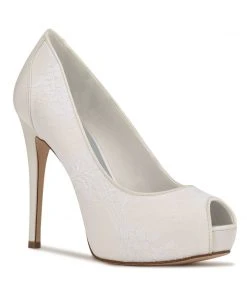 Nine West Hizzia Peep Toe Platform Pumps Bridal