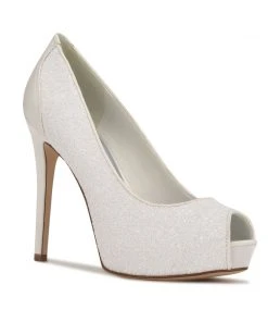 Nine West Hizzia Peep Toe Platform Pumps Bridal