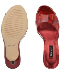 Nine West Ido Heeled Slide Sandals Color Pop